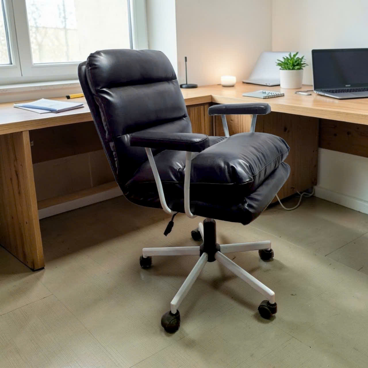 ghe van phong nho gon- ghe lam viec da pu hien dai - ghe lam viec chan xoay (9) - Copy